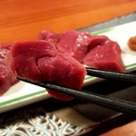 会津 田舎家 - 馬刺し ヒレ(2016.05)