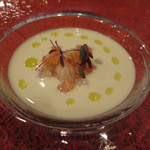 D'ORO - 玉ねぎビシソワーズ ホタテサーモンマリネ