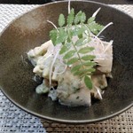 キッチン ウィル - 鮑と破竹の木の芽味噌和え　鮑と破竹の食感のバランスと木の芽の風味が合いまった逸品です