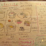 Gallery Cafe Rosily - 手書きのランチ内容