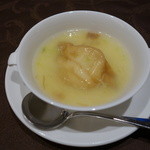 スーツァンレストラン 陳 - 2016.05 揚げパン入り茶わん蒸しの干し貝柱ソース