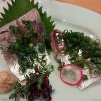 下町割烹とめだて - 鯵の刺身（2016.5月追加）