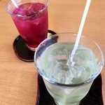 風土や - 紫蘇ジュースと柚子ジュース(400円)