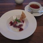 びわこレストランROKU - ブルーベリームースと近江紅茶(2016.01)