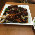 餃子の福来 - 黒酢の酢豚