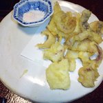 平山旅館 - 夕：イカの天ぷら