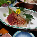 あゆかわ荘 - マグロとエビの刺身