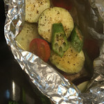 ばんじょう - 鶏せせりと夏やさいのホイル焼き