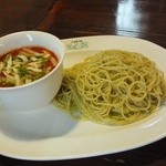 雪詩慕雲 - トマトとベーコンのマルゲリータ風(漬けパスタ)