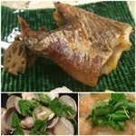 にほん酒と肴 酔音 - 太刀魚の焼き物、新タマネギとつくねのみぞれ煮、小ハマグリの酒蒸し