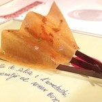 レストラン サンパウ - 扇のデザ 桜のアイス、梅干し