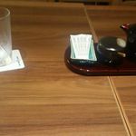 東京竹葉亭 なんば店 - 山椒・追いダレ・激熱ほうじ茶　汗