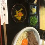 手造りうどん 楽々 - 【黒毛和牛肉釜玉/1280】