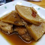 永楽食堂 - タケノコとマスの甘辛煮