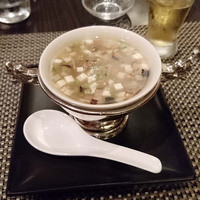中国料理 「王朝」 ヒルトン東京ベイ - 2016/5　海鮮と豆腐のとろみｽｰﾌﾟ（水晶ﾃﾞｨﾅｰｺｰｽ）