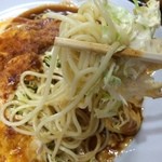 トリム - 201605 トリム　★本日のきまぐれランチ トースト ドリンク付きセット（880円）★トリムスパゲッティ　※麺を引き出してみた(^_^)/