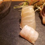 丸萬寿司 - 造り　盛合せ　真子鰈昆布〆