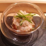 丸萬寿司 - 造り　盛合せ　かわはぎ肝和え