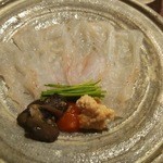 丸萬寿司 - 造り　鮟鱇薄造り