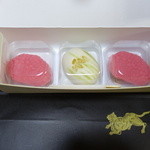 虎屋 - 2016年5月　2種類か買いました！　真ん中は、「菖蒲饅519円」です。