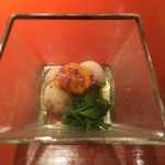 鈴なり - 里芋と雲丹、クレソン