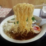 味麺　かぐや - ネギ中華麺大盛味玉付690円／平成28年5月