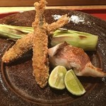 鈴なり - 甘鯛、とうもろこし、稚鮎の煎餅