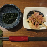 旬鮮彩鮨　豊のはなれ - 7500円コース(最初に、あおさ海苔と蛍烏賊)