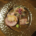 旬鮮彩鮨　豊のはなれ - カマス・子持ちシャコ・桧扇貝
