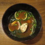 旬鮮彩鮨　豊のはなれ - 姪浜・アサリの赤出汁