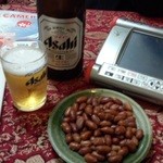 田舎菜館 - 中瓶ビール＋お通し（4人分）