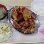 札幌市南区役所食堂 - 2016年5月　メガザンタレ定食　490円