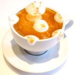 La Brianza - パスタランチ 1100円 のカプチーノ(3Dラテアート)