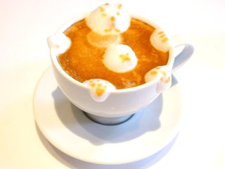 La Brianza - パスタランチ 1100円 のカプチーノ(3Dラテアート)