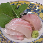 日本料理　宮本 - 真鯛昆布〆と魴鮄 （ほうぼう）