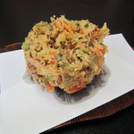 蕎麦匠 源 - サービスのかき揚げ