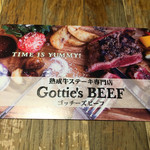 熟成牛ステーキバル Gottie's BEEF 四条木屋町店 - 名刺