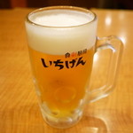 いちげん - 生ビール 507円。