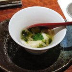 よろにく - 生豆腐　筍とアオサのジュレがけ