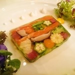 Supeshari thiresutoram marumezon - 信州サーモンと彩色野菜のテリーヌ