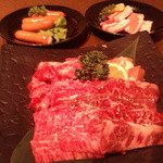 彩香園 - ペアセット。黒豚バラ。辛口ウインナー