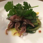 アオヤギ - ホタルイカの前菜