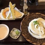 くるみ汁うどん・天もりハーフセット