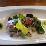 TRATTORIA LA MICHELINA - 鯵のカルパッチョ蒸し野菜添え
