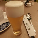 Tentsuu Saikan - 生ビール（アサヒ熟撰）670円＋税＋サービス料