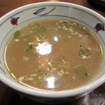 市屋麺 - スープ割り