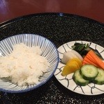 料亭 岡崎 - ご飯　香の物