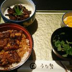 うな勢 - 上丼1,400円（税別）ご飯の量等は大盛りにも無料でできます。たれも加減を申し出するみたい。理想は、大盛り、たれ少な目です。