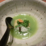 博多コモンド - 煮物、ハマグリしんじょう、翡翠餡かけ