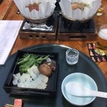 懐石 櫻 - 川床で「鱧鍋」♪
            紙鍋でおま